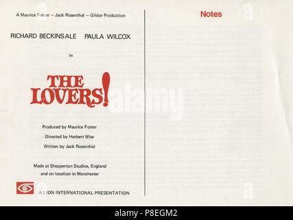 The Lovers (1973) Publicity information,     Date: 1973 Stock Photo