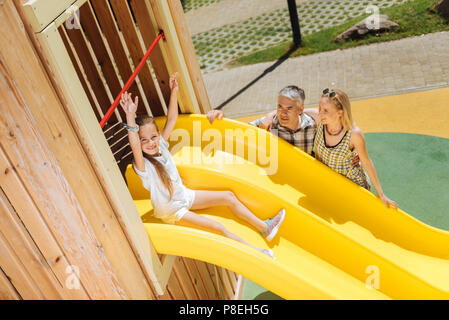 Joyful happy girl having fun Stock Photo