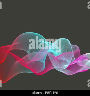 Musical wave, gradient equalizer Stock Vector