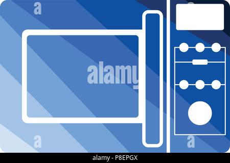 Micro wave oven icon. Flat color design. Vector illustration. Stock Vector