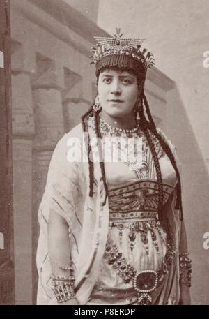 Rosine Bloch (1832-1891) in opera Aida by Giuseppe Verdi, Paris, Théâtre national de l'Opéra, 22.03.1880. Museum: PRIVATE COLLECTION. Stock Photo