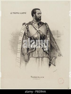 Enrico Tamberlik (1820-1889) as Otello in opera Otello by Giuseppe Verdi. Museum: BIBLIOTHEQUE NATIONALE DE FRANCE. Stock Photo