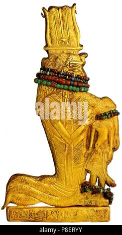 Amulet from Tutankhamun's tomb. Museum: The Egyptian Museum, Cairo. Stock Photo