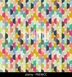 Seamless vector halves rounds colourful small pattern Stock Vector