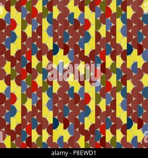 Seamless vector halves rounds colourful bright pattern Stock Vector