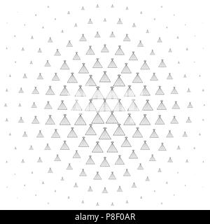 Vector dots halftone. Black Pyramid masons, eye on white background. texture round Stock Vector
