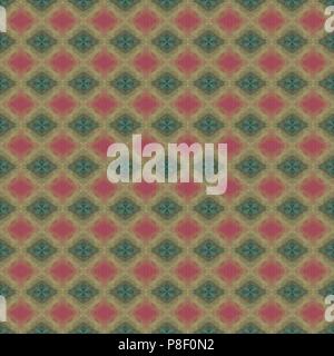 Pink and green seamless plaid pattern. squares Stock Vector