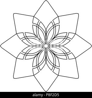 Linear geometrical ornament. Stock Vector