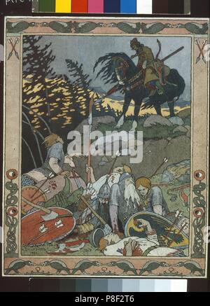 Illustration for the Fairy tale Marya Morevna. Museum: Museum of the Goznak, Moscow. Stock Photo