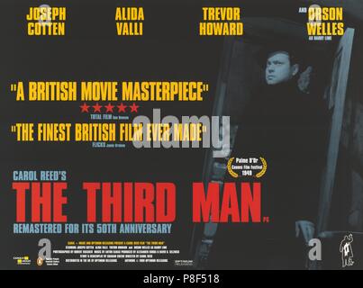 The Third Man (1949) Publicity information, Film Poster,     Date: 1949 Stock Photo