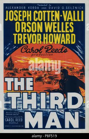 The Third Man (1949) Publicity information, Film Poster,     Date: 1949 Stock Photo