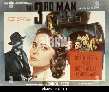 The Third Man (1949) Publicity information, Film Poster,     Date: 1949 Stock Photo