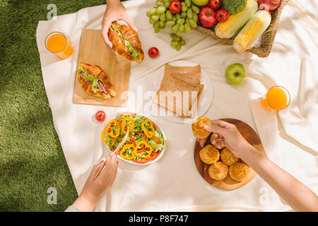 The concept of a picnic, summer and rest. Stock Photo