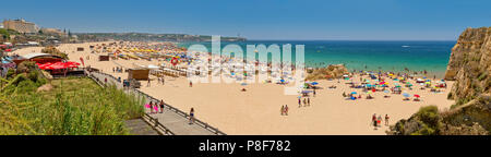 Praia da Rocha main beach in summer, the Algarve, Portugal Stock Photo