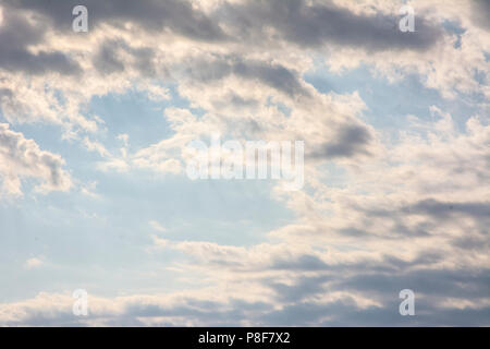 Sky and clouds are always changing in shape and size. Stock Photo