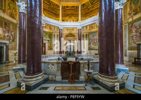 Lateran Baptistery (San Giovanni in Fonte) near the Basilica of Saint John in Rome, italy. Stock Photo