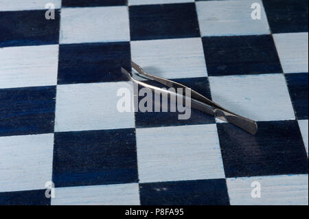 item on chess board Stock Photo