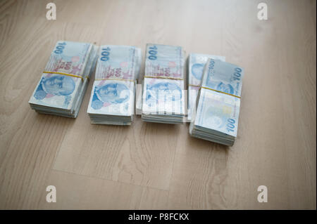 Turkish lira, Turkish currency, Turkish money Stock Photo