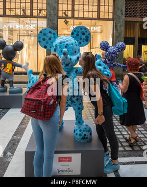 Mickey Mouse statue exhibition, Turin, Italy Stock Photo