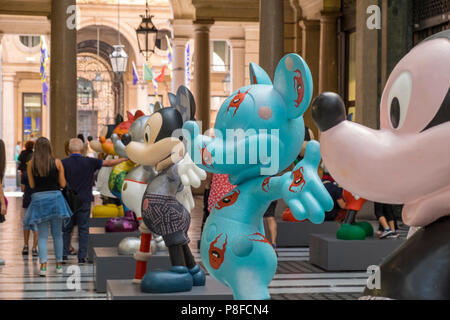 Mickey Mouse statue exhibition, Turin, Italy Stock Photo