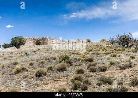 Gran Quivira, remains of a Tompiro Indian pueblo village, New Mexico, USA Stock Photo