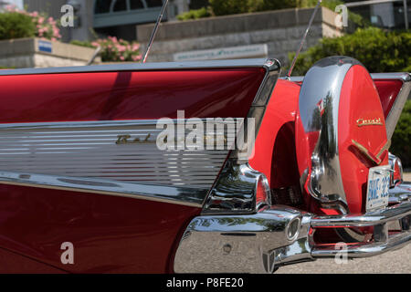 1957 Chevy BelAir Custom at Canada Day Parade in Port Credit, Ontario, Canada Stock Photo