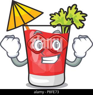 Super hero bloody mary character cartoon Stock Vector