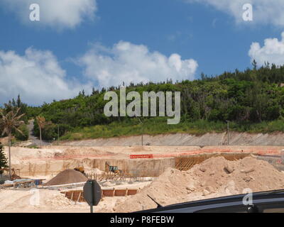 New hotel construction site in St. George, Bermuda, near Ft. St. Catherine Stock Photo