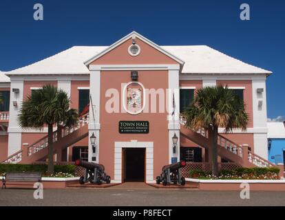 Historic St. Georges Bermuda town hall. Stock Photo
