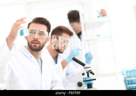 closeup.scientists in the laboratory Stock Photo