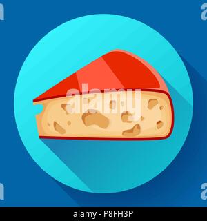 Piece of cheese icon cheese vector illustration. Stock Vector