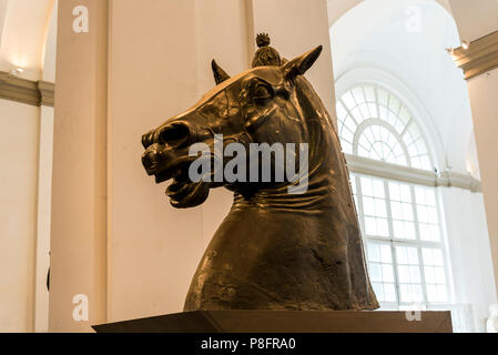 Donatello's sculpture Huge Horse's Head, 15th century, National Archaeological Museum, Naples, Italy Stock Photo