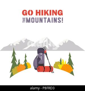 Hiking equipment icon Stock Vector