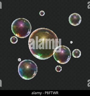 Soap bubble blower realistic vector illustration on transparent ...