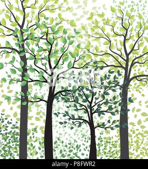 Trees, forest, park vector green icons set Stock Vector Image & Art - Alamy