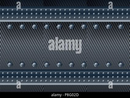 Dark metal background, Metal background dark steel texture vector image Stock Vector