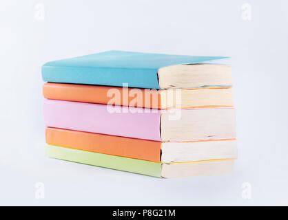 small stack of books.isolated on white background.photo with copy space Stock Photo