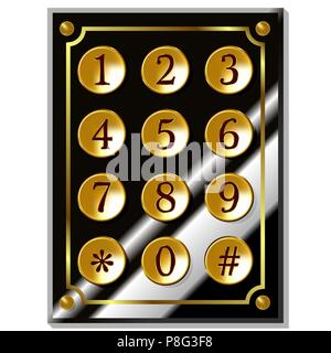 Number code keyboard Stock Vector