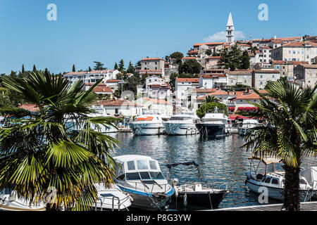 Old town and harbour, Vrsar, Istria, Croatia Stock Photo