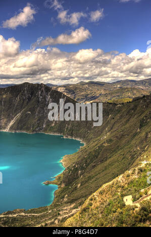 Quilotoa Crater Lake, Ecuador Stock Photo