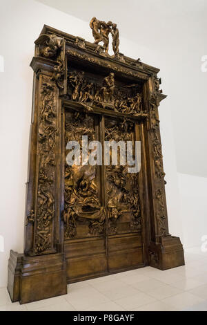 The Gates of Hell, Rodin Sculpture, Soumaya Museum, Mexico City Stock Photo