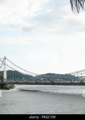 Pensíl Bridge, São Vicente, São Paulo,Brazil. Stock Photo