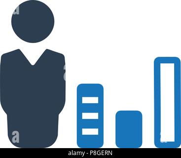 Business Graphical Report Icon Stock Vector