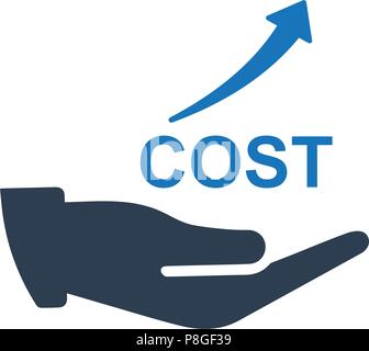Rising Costs Icon Stock Vector