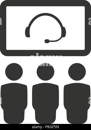 Video Conference Icon Stock Vector