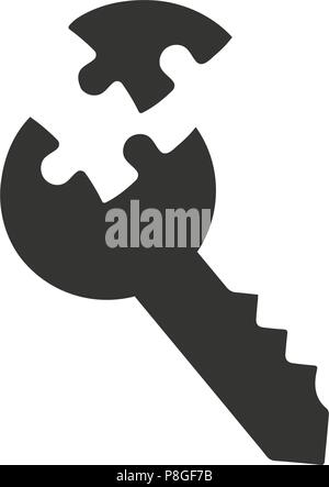 Solution Key Icon Stock Vector