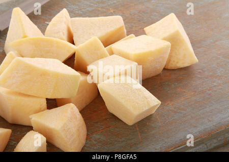 swede rough cut Stock Photo