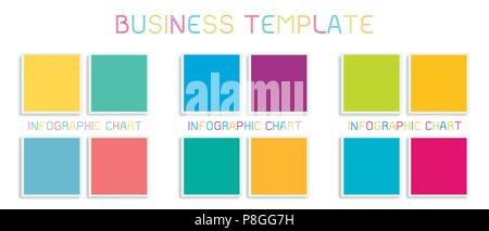 Business Concepts, Illustration of Colorful Set of Infographic Templates Pattern Element for Business Presentation. Stock Photo