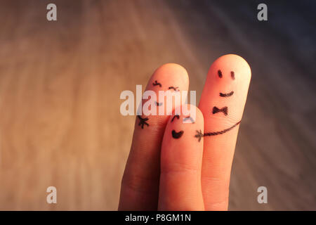 Finger puppet family. Stock Photo