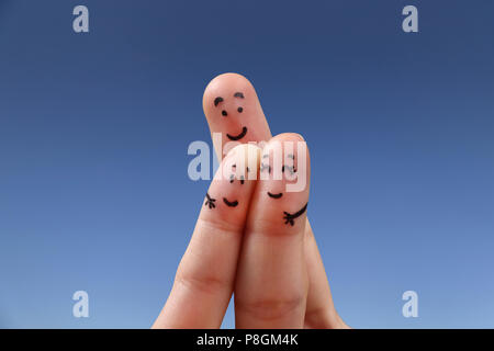 Finger puppet family. Stock Photo